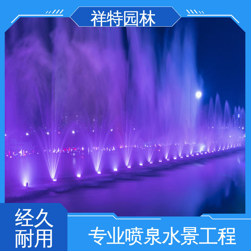 祥特园林 经久耐用 音乐喷泉加工厂家 可调万向直射 动感律动节奏喷水