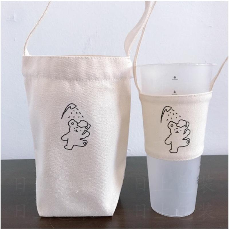 Multiple types of milk tea cup covers, portable insulated cup covers, beverage coffee packaging bags, portable cotton canvas cup covers, manufacturers