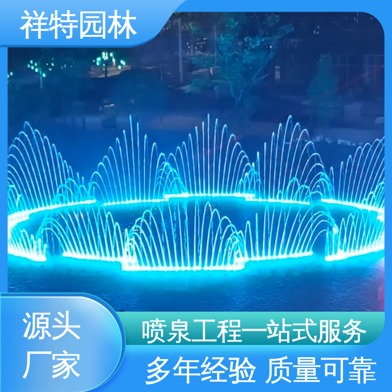 祥特园林 不易磨损 大型音乐喷泉厂家 经久耐用 室外水帘喷水工程