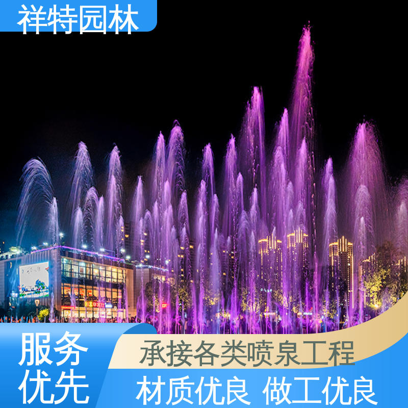祥特园林 喷水工程一站服务 程序电脑控制 人工湖音乐喷泉 操作简单