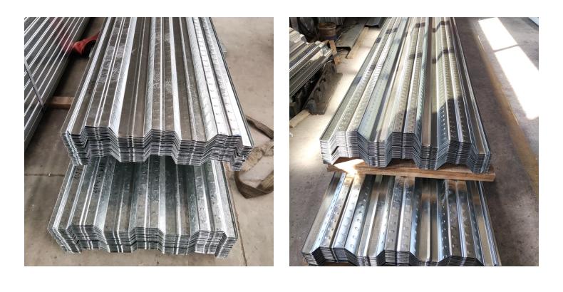 YX76-344-688 galvanized floor support plate model concrete bottom mold 2.50mm thick profiled steel plate open type