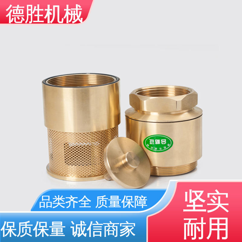 德胜 品种多样 保质保量 防止管路液体回流 铜过滤网 螺纹双门底阀