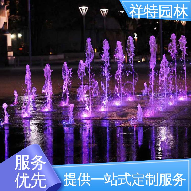 经久耐用 波光泉 七彩灯光排列 焊接工艺 祥特园林