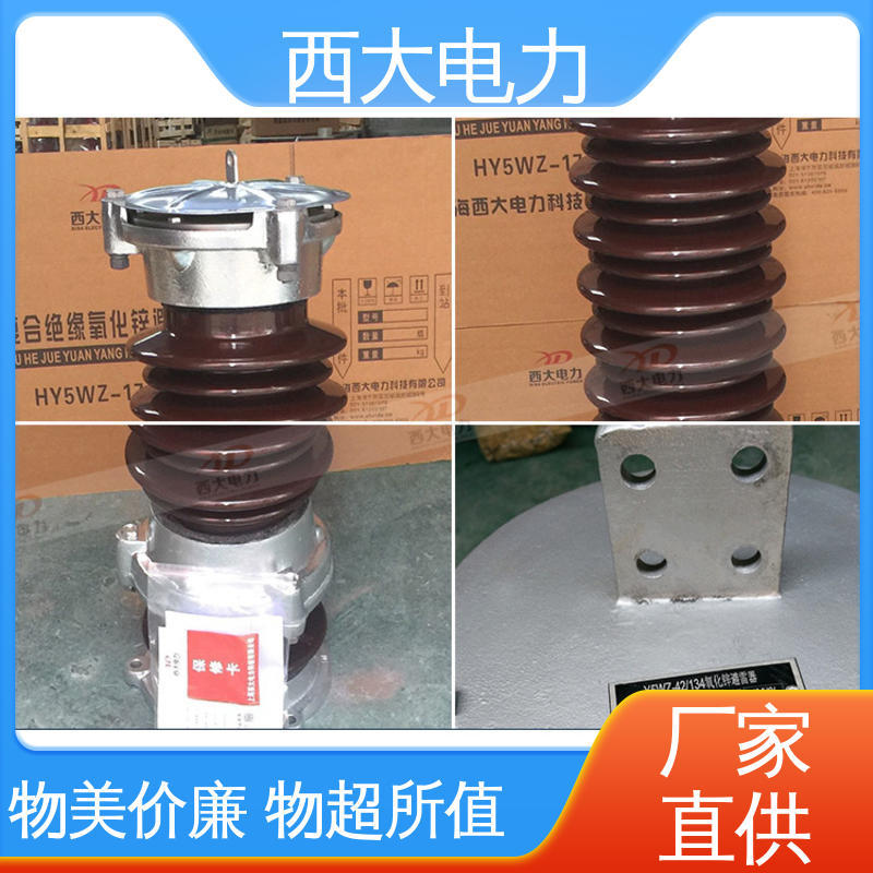 轻巧耐用 安装灵活 氧化锌高压陶瓷避雷器 Y5WZ-51/134 西大电力