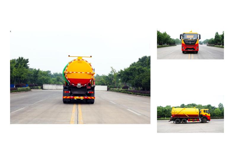 Tianlong 22nd square suction truck large sludge cleaning sewer sewage pumping and discharge liquid waste transfer truck