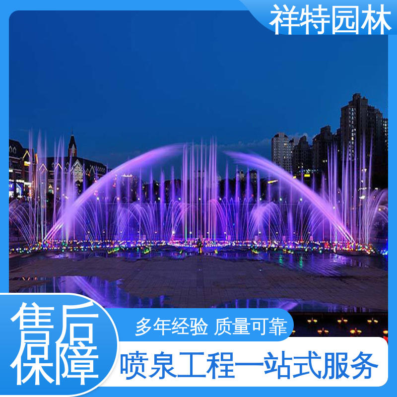 祥特园林 维护方便 七彩灯光排列 程控喷泉 球形喷嘴