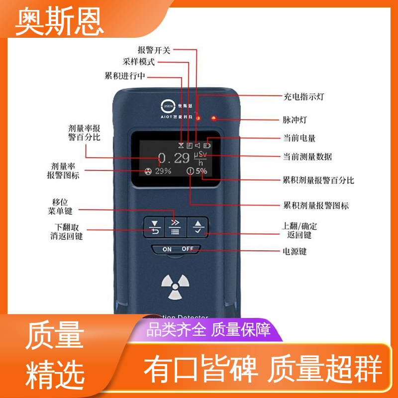奥斯恩 响应时间快 诚信经营 工业级正规辐射检测仪 掌握核心技术