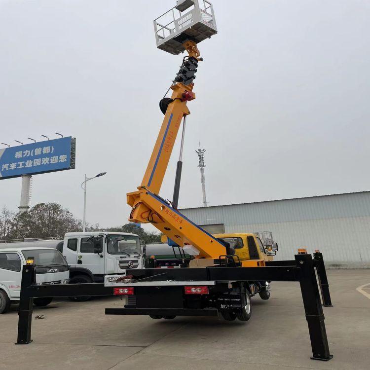 高空作业车 2023款蓝牌新规江铃双排座广告安装车