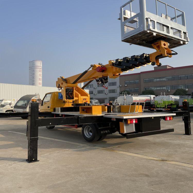 27米蓝牌伸缩臂广告安装车 高空作业车厂家 全国可送车