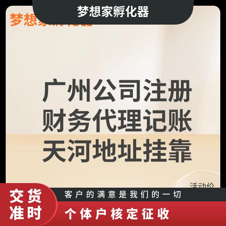 广州天河地址挂靠 税务筹划 企业营业执照办理找梦想家孵化器