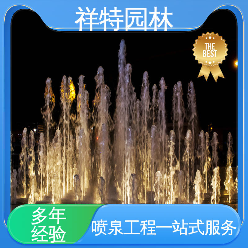 祥特园林 工艺精良 经久耐用 七彩灯光排列 程控喷泉