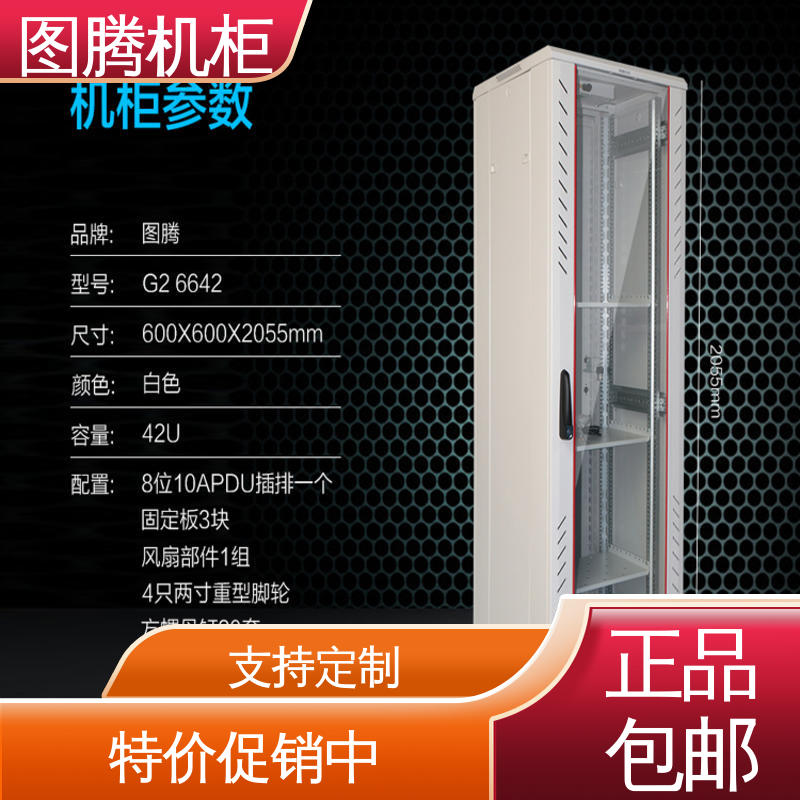 图腾TOTEN 正品包邮 G26642 黑色 设备机柜 机房专用