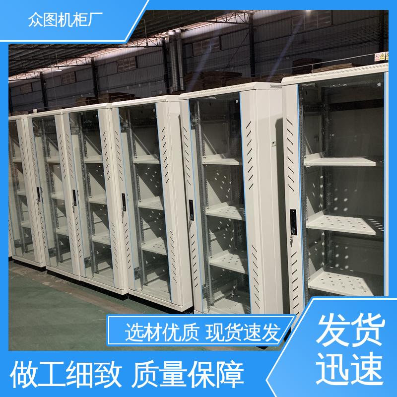 可安装各类网络设备 黑色 进口冷钢材质 机柜厂家 众图