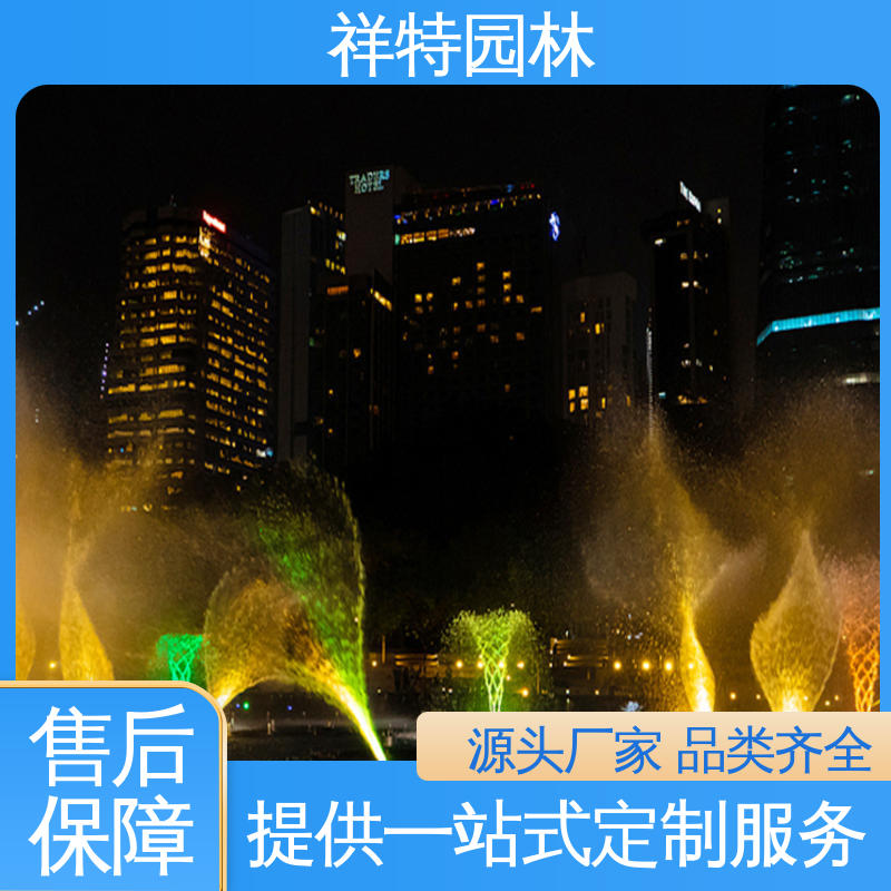 祥特园林 大桥一维音乐喷泉 贴心售后 减少尘降气温 七彩灯光排列
