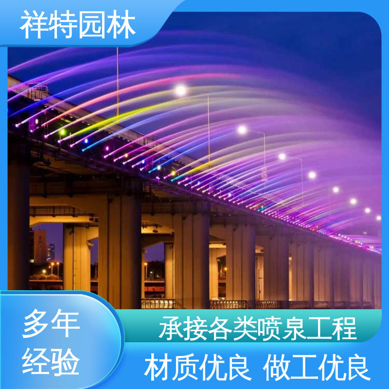 旱式音乐喷泉 七彩灯光排列 程序电脑控制 多年经验 祥特园林