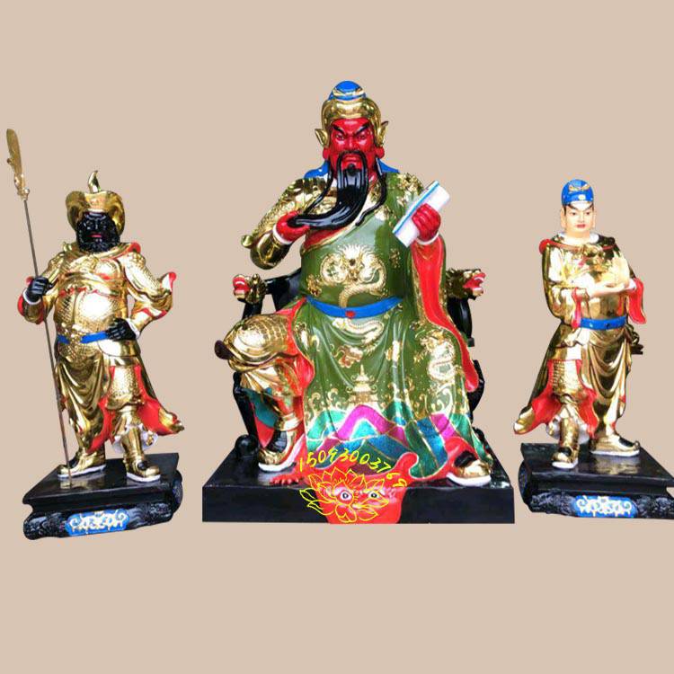 武财神关公神像摆件 伽蓝菩萨彩绘神像 韦陀将军神像 托塔***雕塑厂