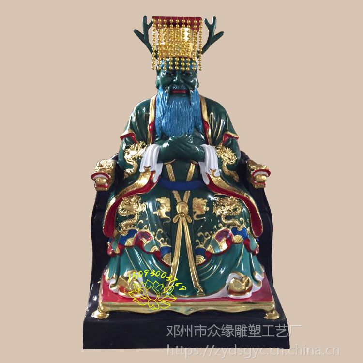 彩绘龙五爷神像批发 手工雕刻龙王神像 青龙王佛像 白龙王神像厂家