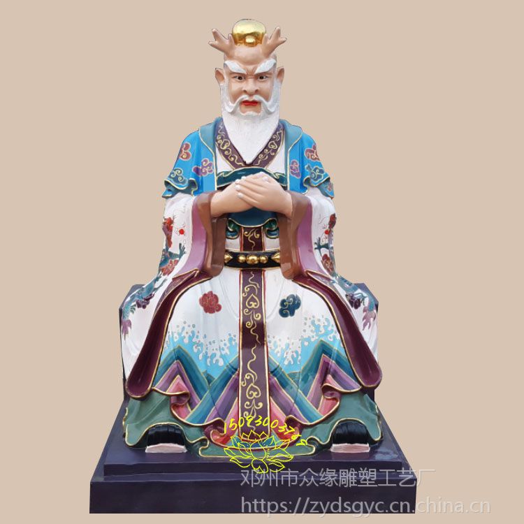***黑龙爷神像 龙王爷龙王奶奶神像生产厂家 白龙爷雕像