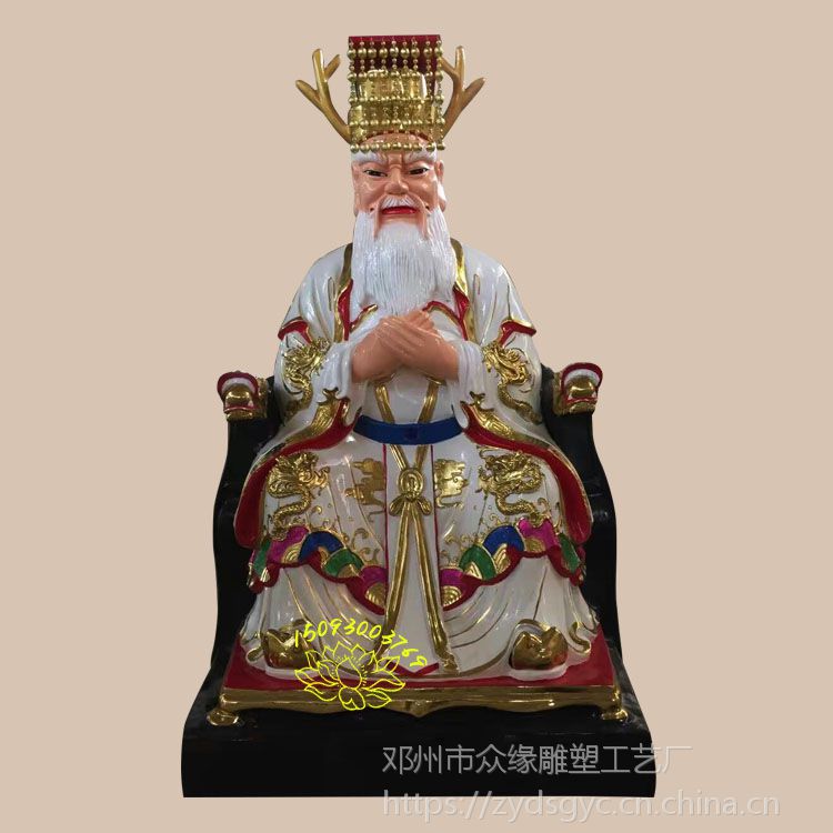 四海龙王彩绘神像厂家 白衣龙王爷神像 东海龙王神像图片 赤龙王神像