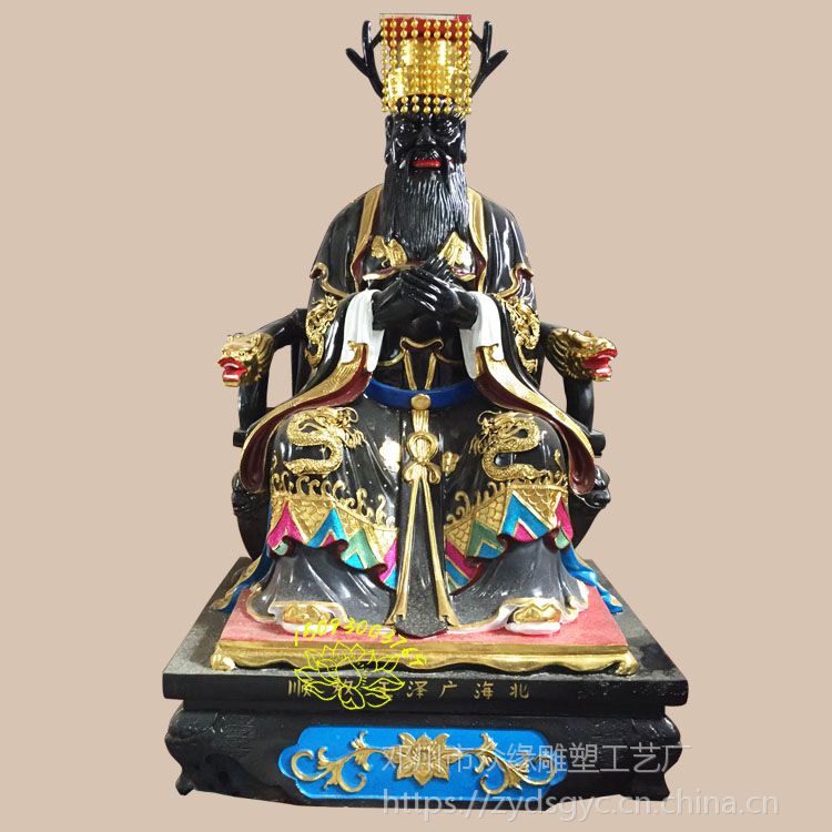 玻璃钢佛像雕刻厂家 东海龙王贴金神像 黑龙爷 白龙爷 小龙女佛像