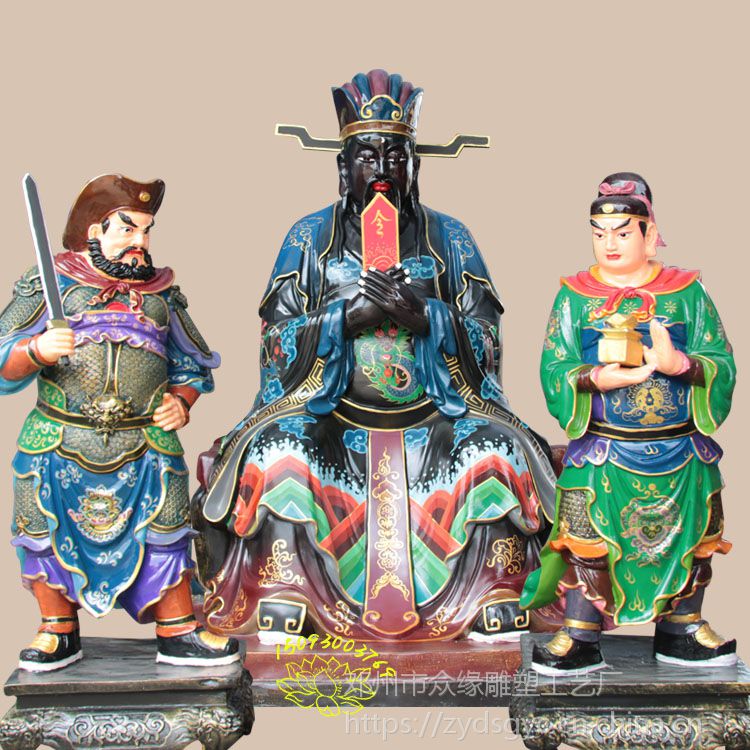 包公护卫张龙赵虎神像 开封包青天神像 河南定制批发包公神像雕塑