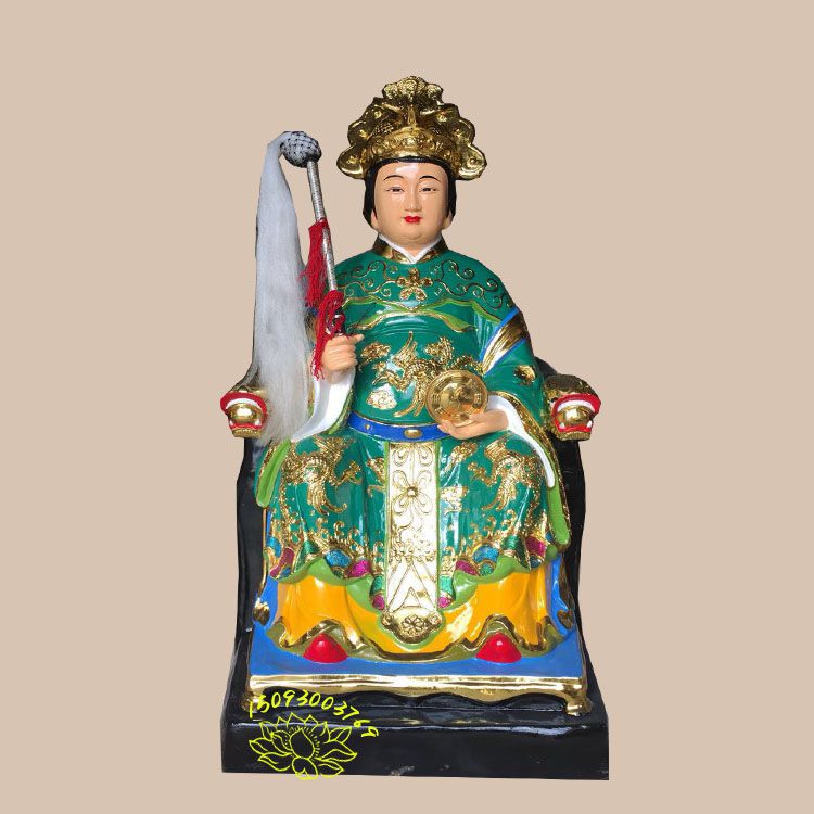 38公分黎山老母神像 灵山老母 莲花仙姑神像 王母娘娘彩绘神像批发