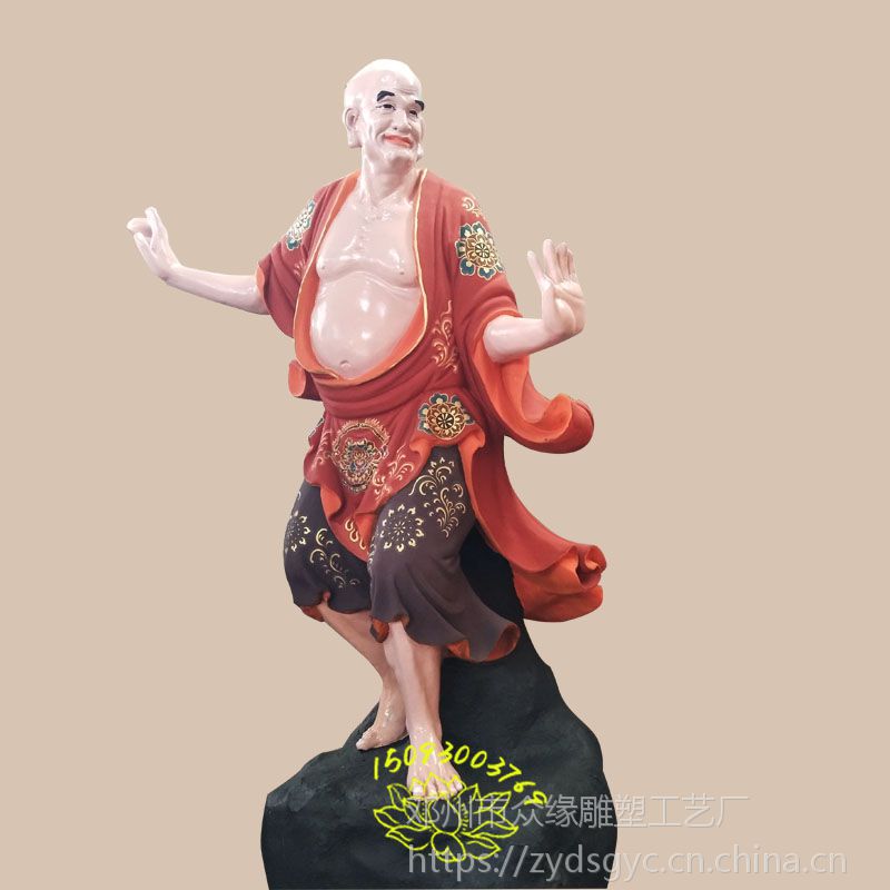 树脂长眉罗汉佛像 十八罗汉神像 众缘工艺十八罗汉佛像厂家 河南神佛像定制