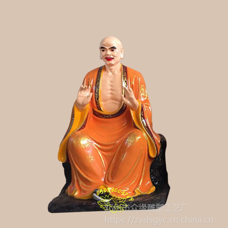 大小型树脂佛像 河南众缘佛像厂订制十八罗汉像 罗汉尊者雕塑