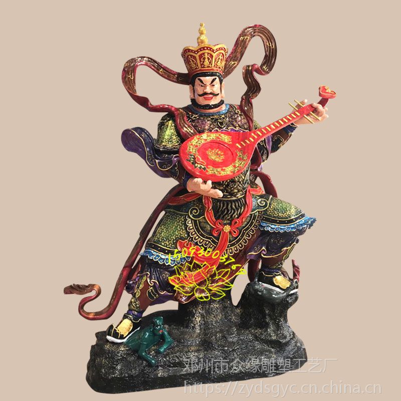 极彩魔家四将神像厂家 手工树脂佛像 神勇大将军雕像 托塔李***细节图