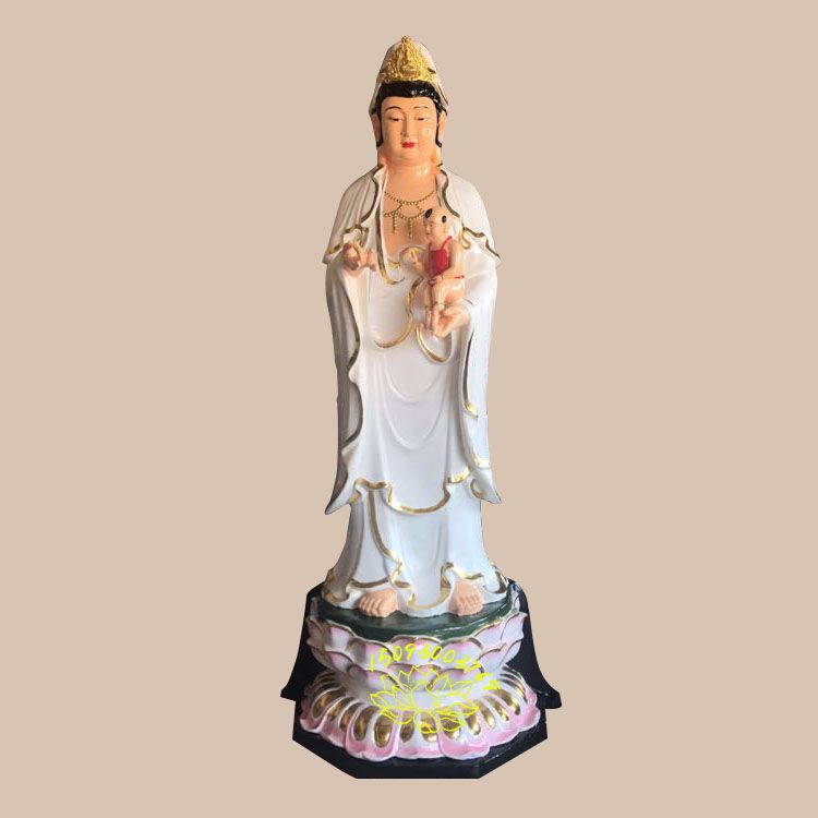 河南众缘神像批发 观世音菩萨佛像 配套善财龙女雕塑 送子观音佛像 求子***菩萨神像