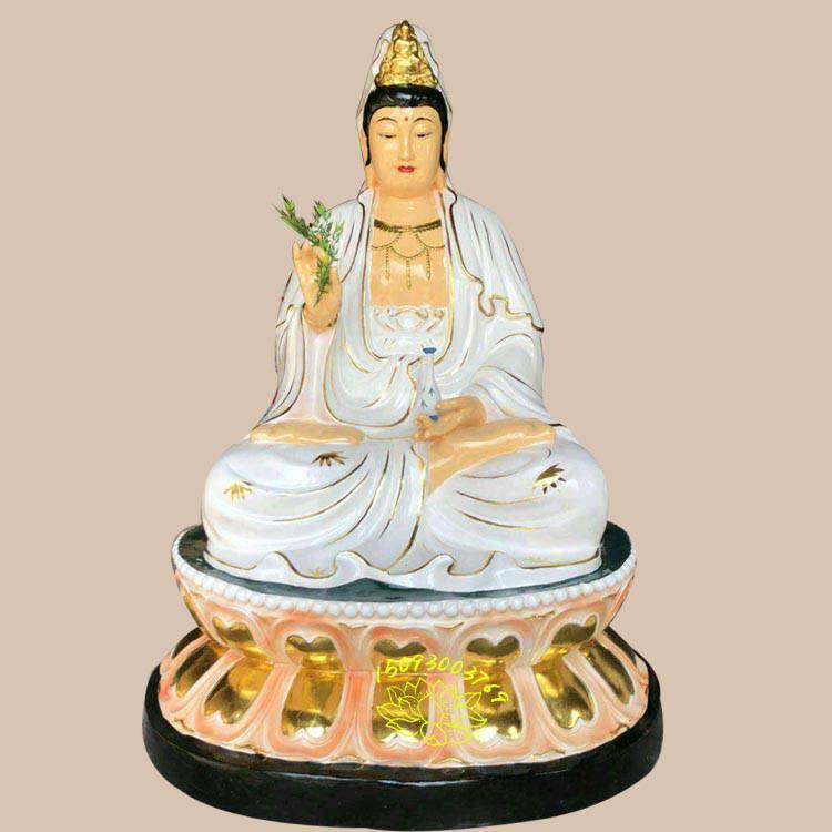 南海合掌观音佛像批发 玻璃钢佛像工艺品 观音娘娘图片动态 极彩佛像