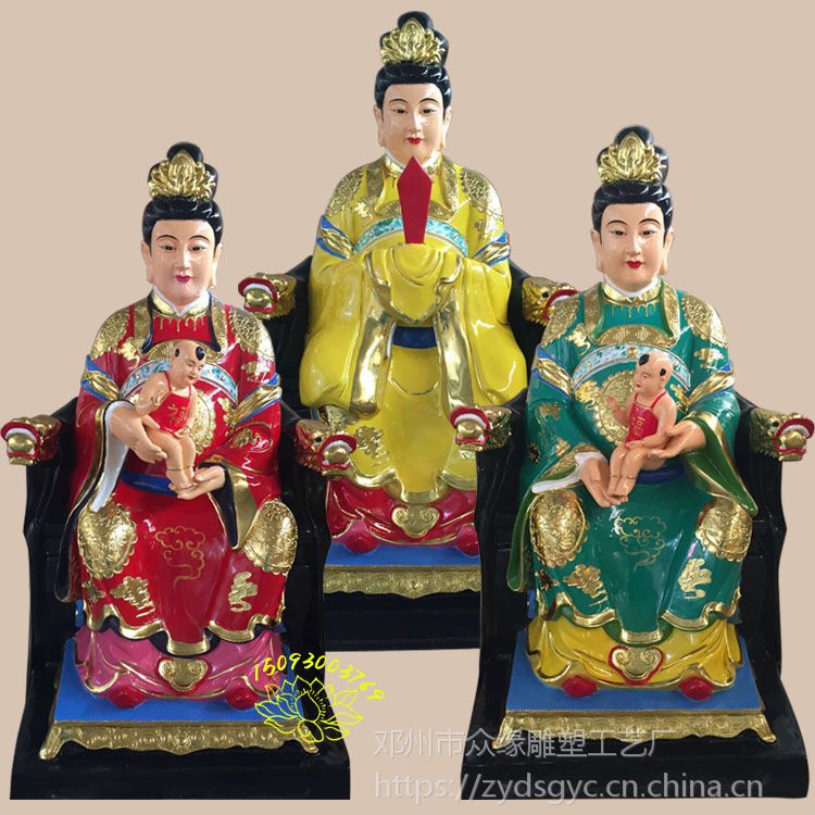 众缘品牌厂定作 三霄仙姑神像 云霄琼霄碧霄仙子神像
