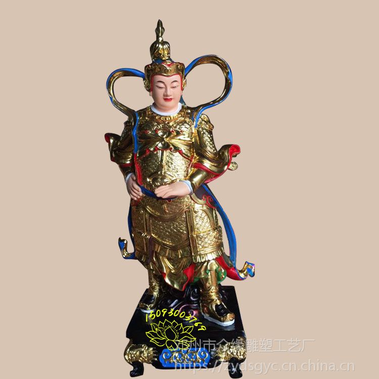 河南邓州护法韦陀神像 韦陀菩萨佛像雕塑 韦陀天尊高清图集 二郎显圣真君佛像