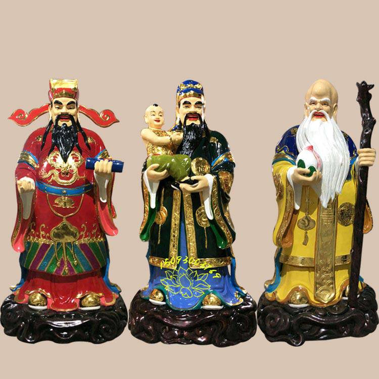 寿星寿比南山神像工艺品 福禄寿彩绘神像 喜神 月老 八仙神像厂家