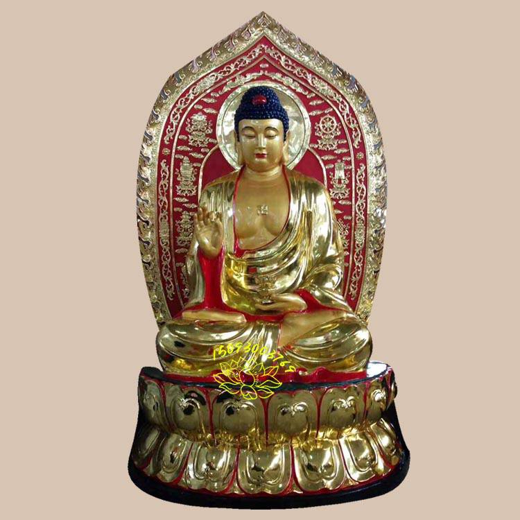彩绘阿弥陀佛佛像 定光佛佛像厂家 手工雕刻释迦佛神像 日光菩萨佛像
