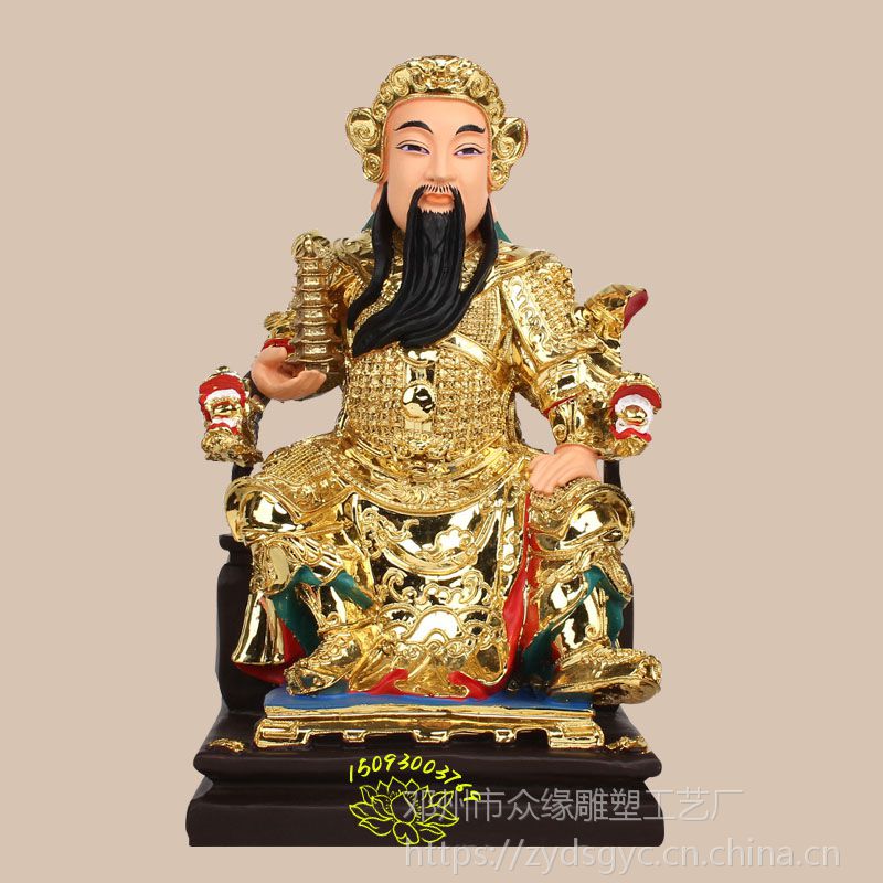 树脂彩绘 月光菩萨 十八罗汉 彩绘贴金骑马俑