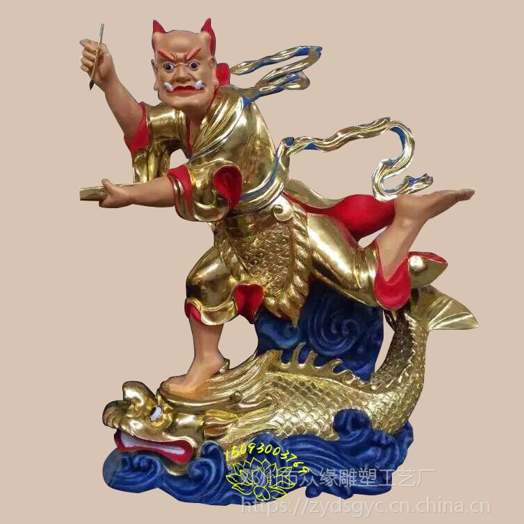 ***树脂玻璃钢神像 魁星楼魁星爷佛像彩绘贴金 魁星爷寺庙神像