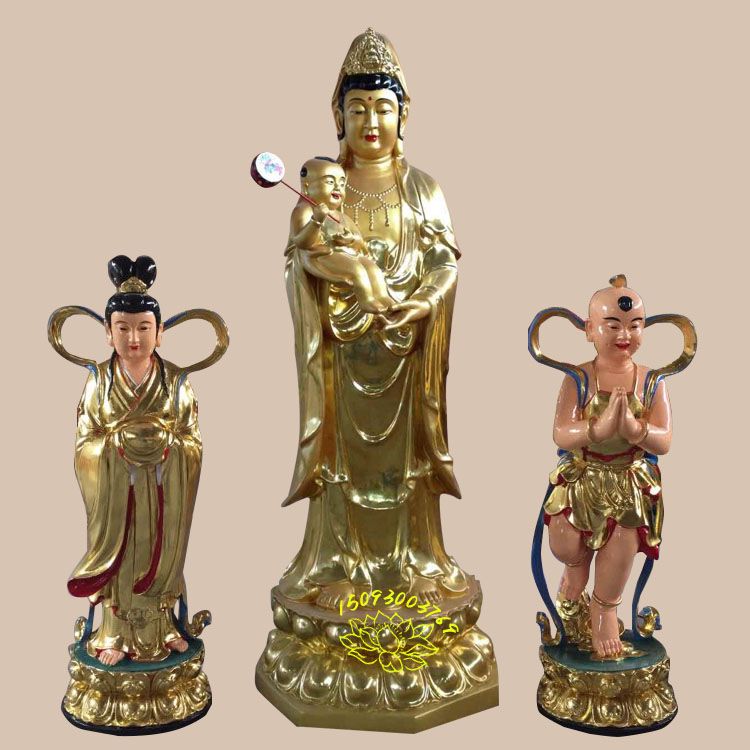 送子观音菩萨佛像 文殊师利菩萨佛像厂 树脂佛像批发
