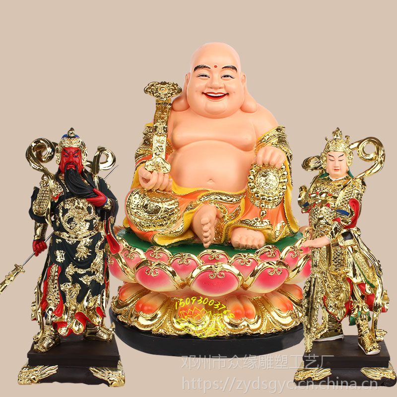 厂家供应武财神赵公明佛像 阿修罗道弥勒佛大肚佛铜像定制