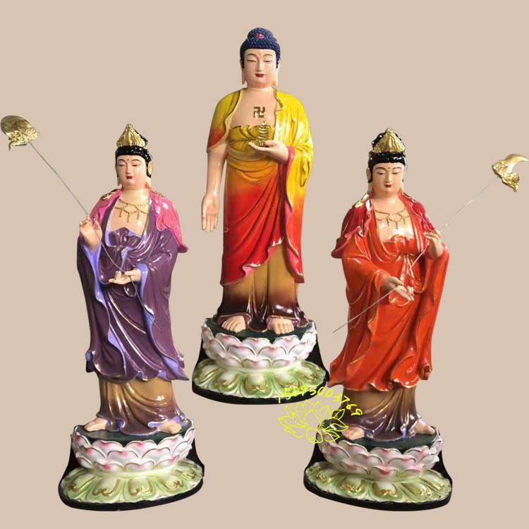 东方三圣佛像 日光 月光菩萨佛像图片 韦陀菩萨神像 千手观音佛像厂家