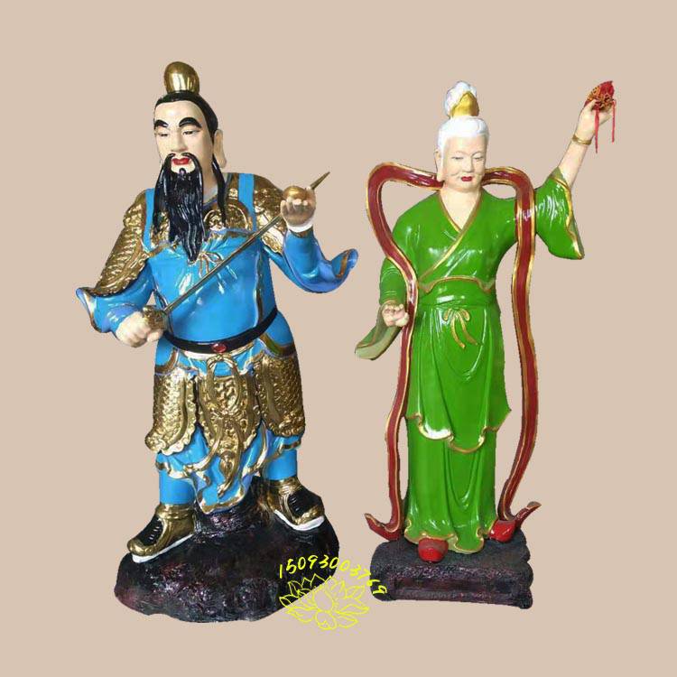 雷祖天尊神像批发 风神雨神佛像 雷公电母神像图片 树脂彩绘神像
