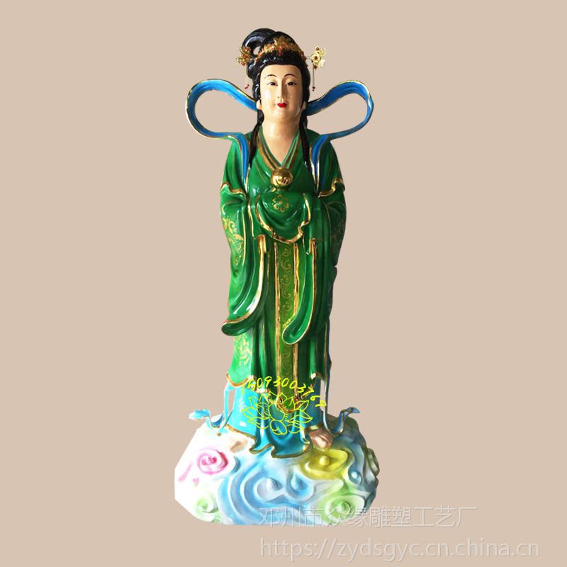 树脂彩绘 武财神 玻璃钢佛像雕塑 麻衣神像