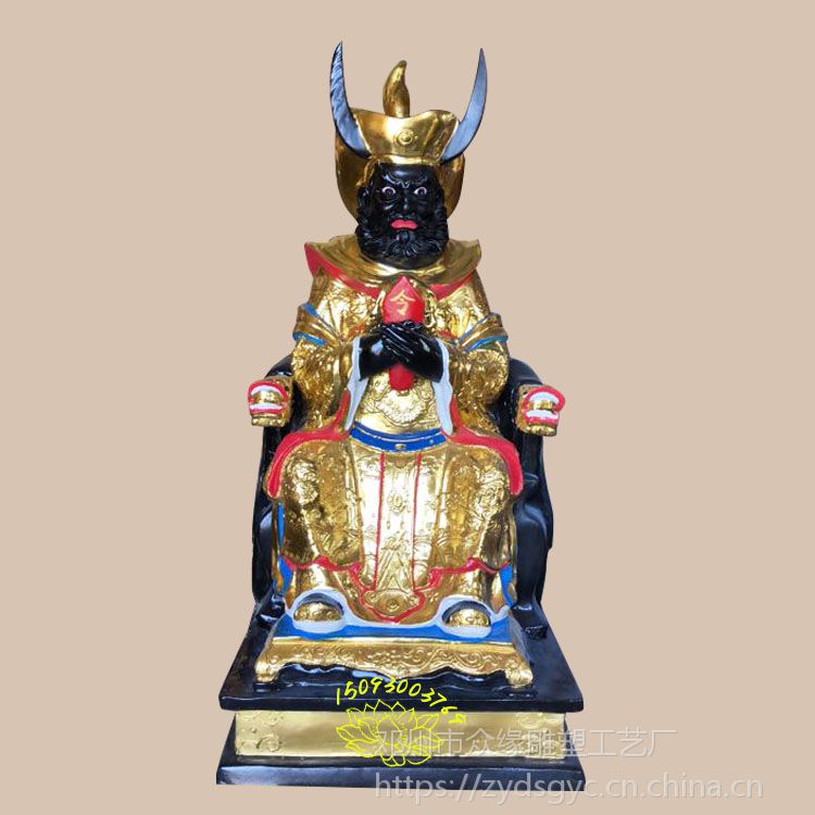 山东树脂佛像厂家定做 手工玻璃钢牛马王爷佛像彩绘 马王爷图片