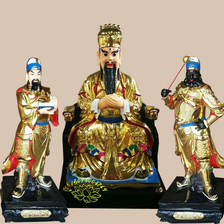 定制玻璃钢树脂神像 各种树脂牛马王爷佛像 彩绘贴金寺庙神像