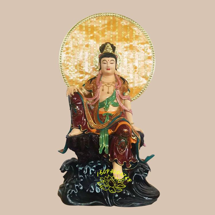 ***佛像批发 彩绘贴金极彩佛像 ***观音菩萨佛像*** 玻璃钢白衣观音佛像
