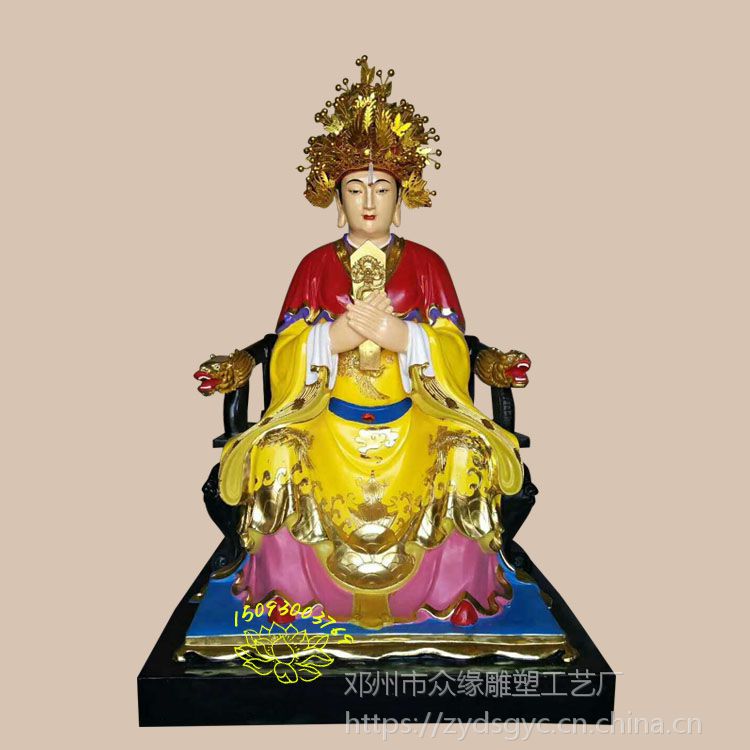 西王母手工雕刻佛像 王母娘娘神像雕塑厂 玻璃钢脱胎佛像