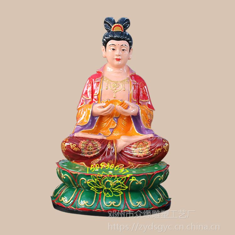 坐莲老母塑像 观音老母彩绘神像 七仙女塑像 托塔***雕塑厂家