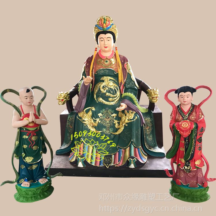 十二老母 金童玉女树脂玻璃钢神像 三霄仙子手工雕像