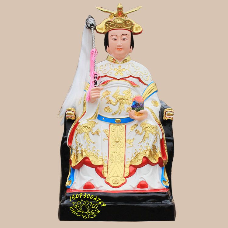女娲补天彩绘神像 手工雕刻神像 女阴娘娘佛像 ***女娲娘娘塑像