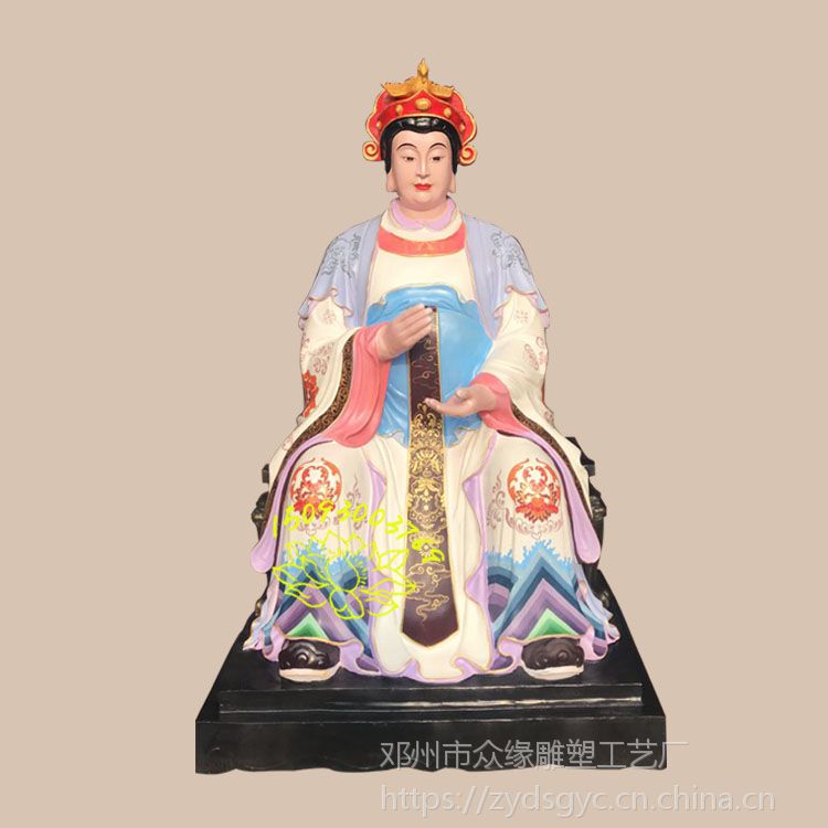 河南***佛像供应 白玉奶奶 灵山老母 九莲圣母神像批发